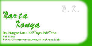 marta konya business card